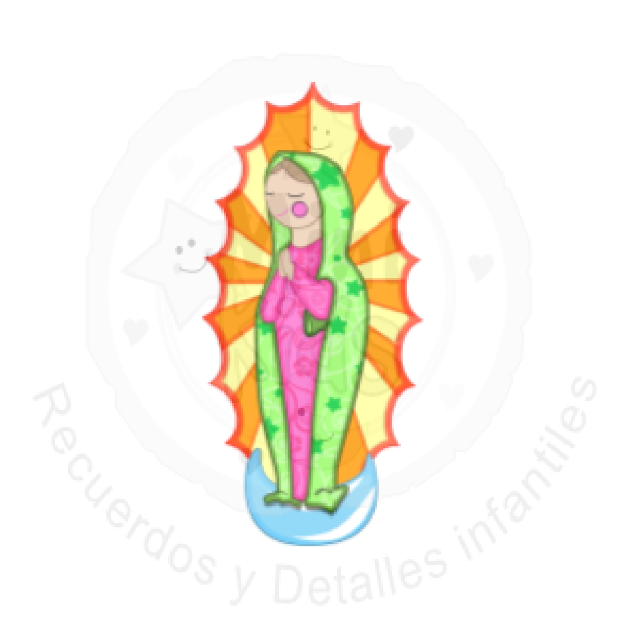 Santito personalizado primera comunión bautizo Chile - modelo 37